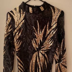 Stunning and Bold Sequin Midi Party Dress